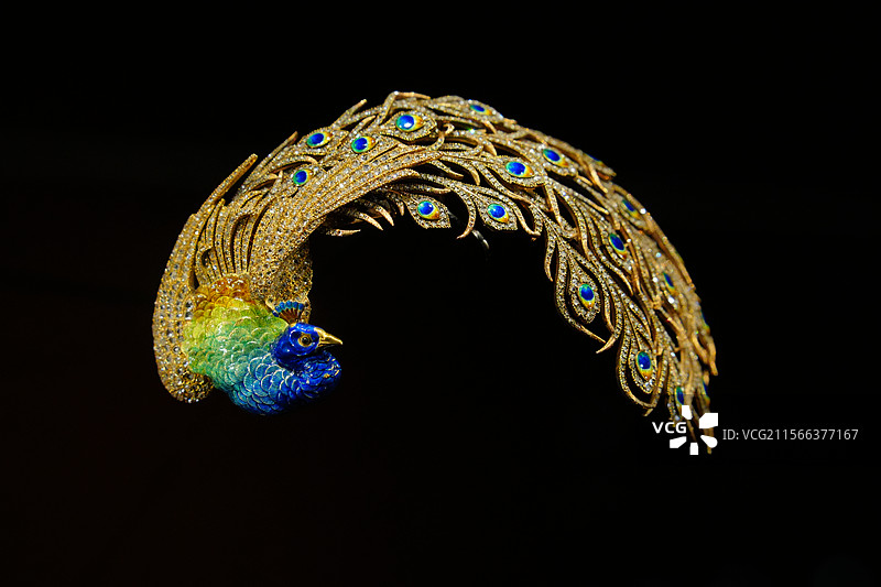珠宝-孔雀羽饰（1925，法国）图片素材