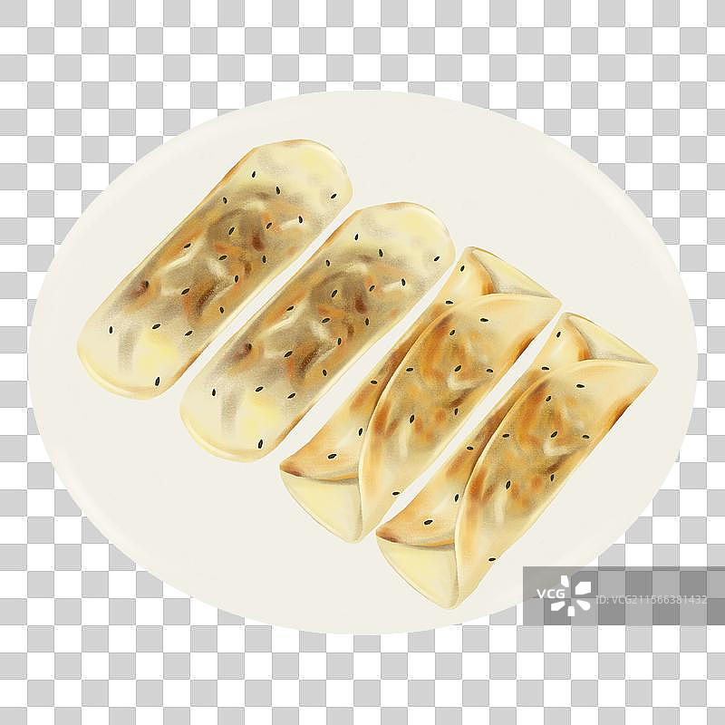 宿迁特色美食插画牛肉锅贴图片素材