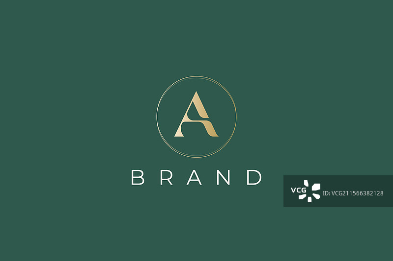 优雅现代的字母A标志，代表高端品牌图片素材