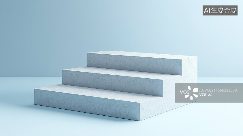 【AI数字艺术】3D渲染室内台阶产品展示台背景图片素材