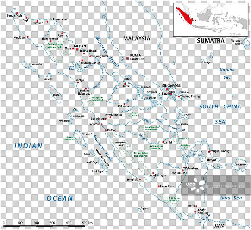 苏门答腊岛的地图图片素材
