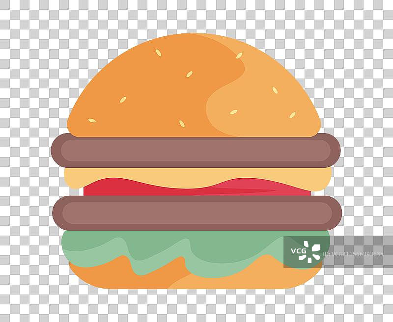 快餐概念，透明背景下的独立展示图片素材