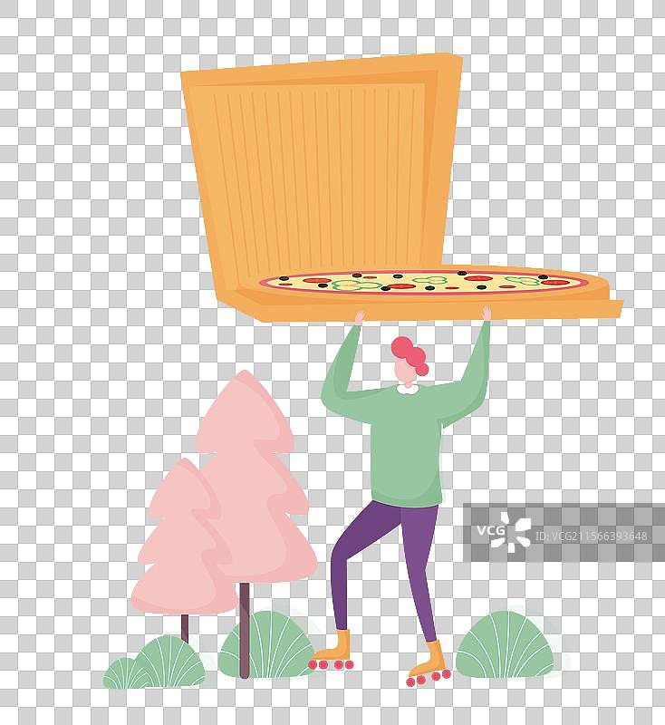 快餐概念，透明背景下的独立展示图片素材