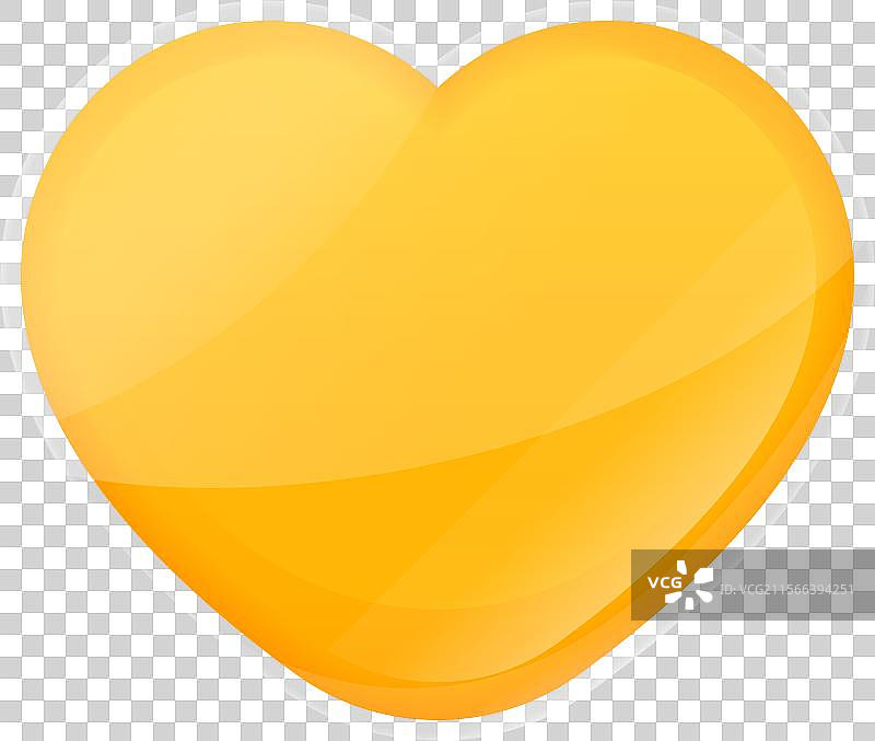 3D金色玻璃心形物体图片素材