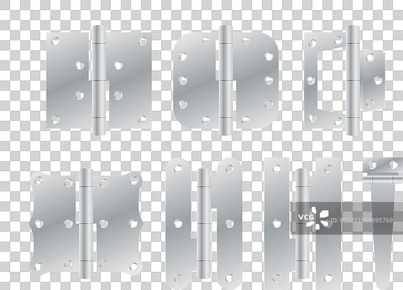 经典的钢门铰链部分图片素材