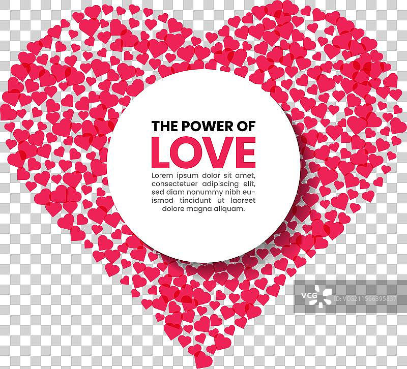 带有心形和文本的信息图模板气泡图片素材