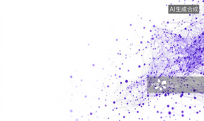 【AI数字艺术】紫色点状线条抽象图案图片素材