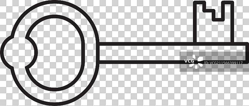 房屋代表的钥匙图标，孤立展示图片素材