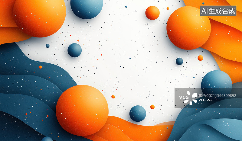 【AI数字艺术】纯净彩球背景图片素材