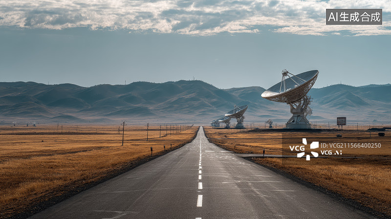 【AI数字艺术】天文望远镜，射电望远镜图片素材