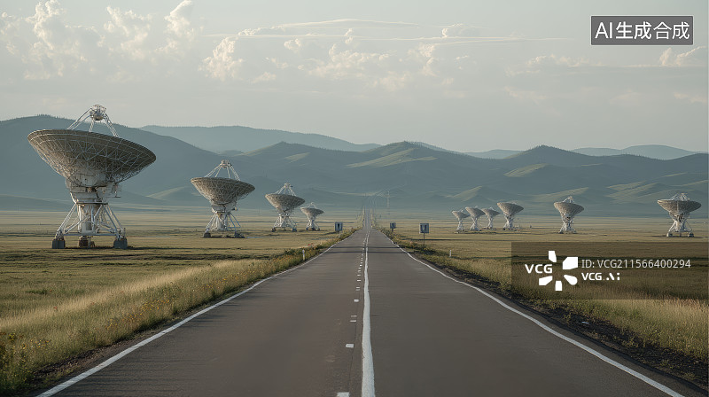 【AI数字艺术】天文望远镜，射电望远镜图片素材