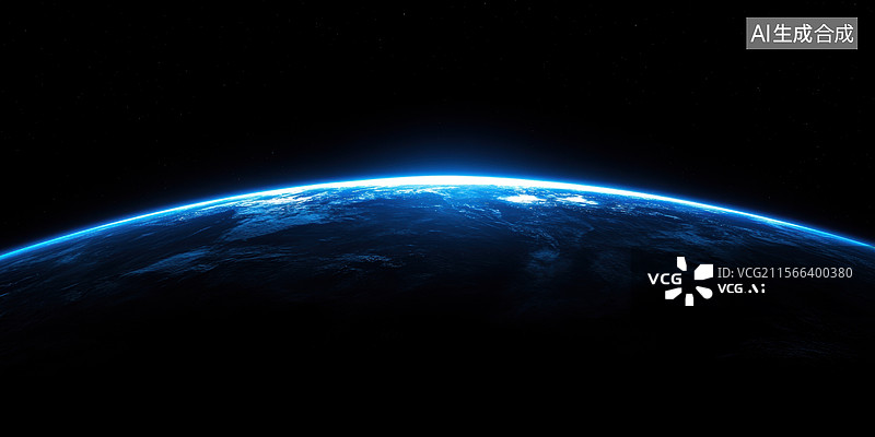 【AI数字艺术】晨曦地球背景图片素材