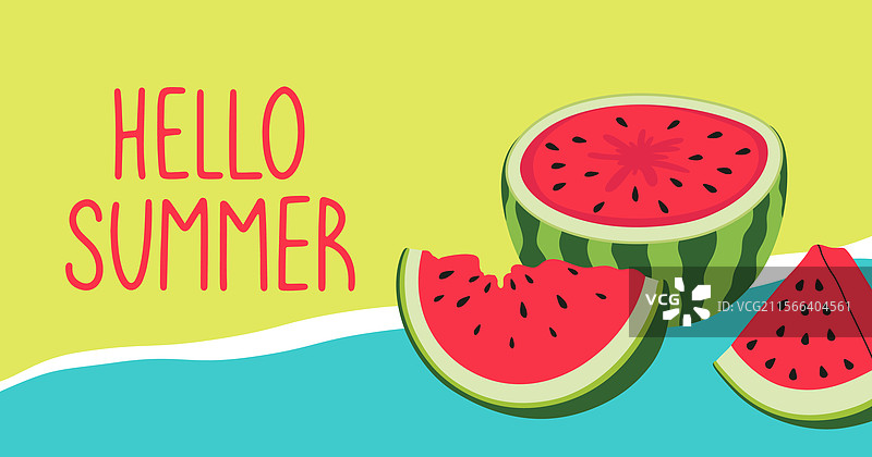 色彩缤纷的夏季背景横幅设计图片素材