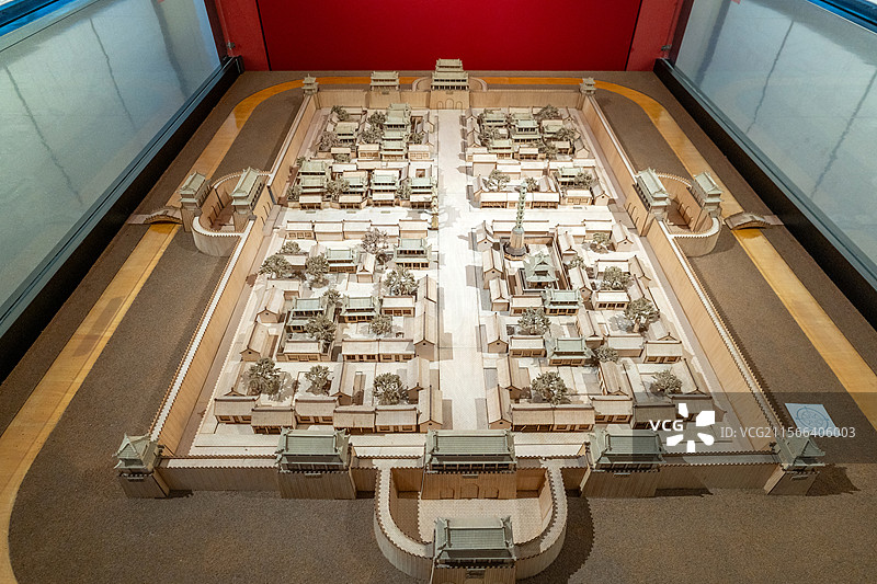 山东省济宁市博物馆（文化中心新馆）-“济宁人文胜迹展”-济宁城郭图图片素材