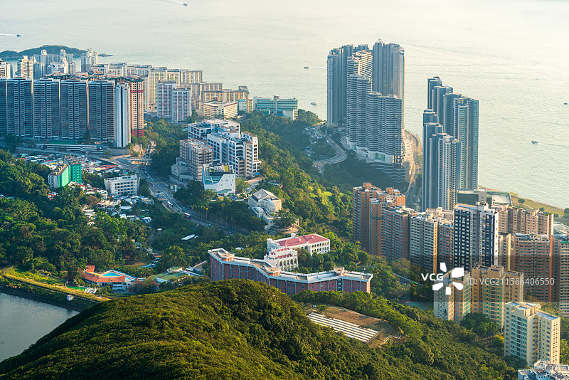 香港西高山海滨住宅区风光图片素材
