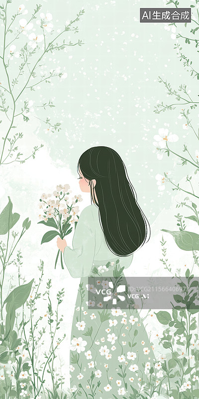 【AI数字艺术】雨中漫步图片素材