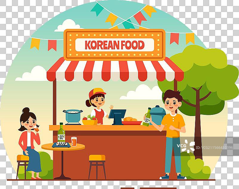 包含多种菜品的韩国餐套餐图片素材