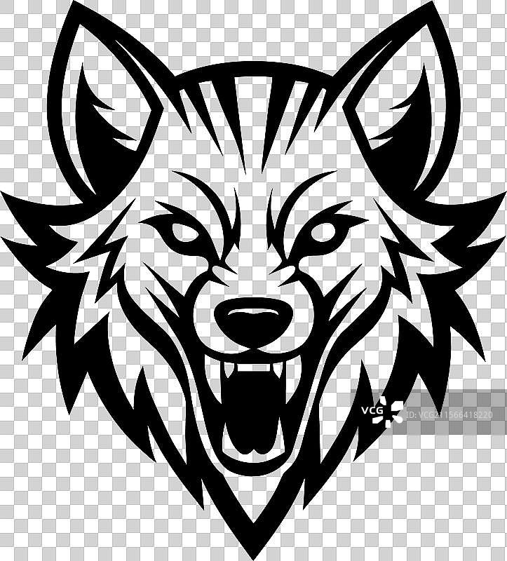 凶猛的土狼标志图片素材