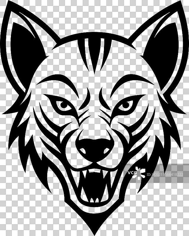 凶猛的土狼标志图片素材