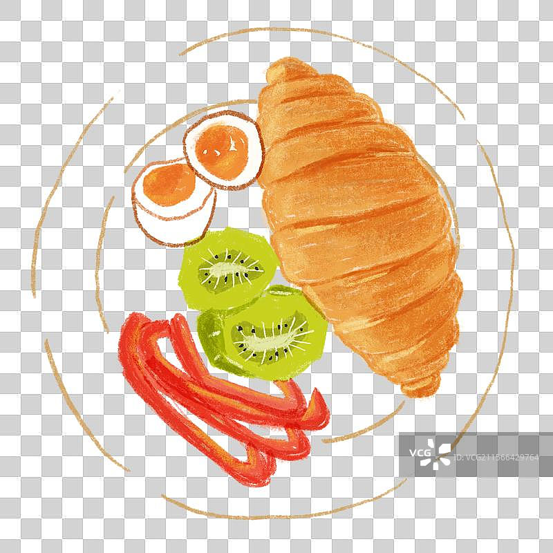 手绘营养早餐图片素材