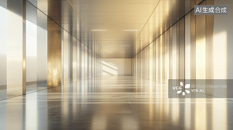 【AI数字艺术】现代城市建筑内部空间图片素材