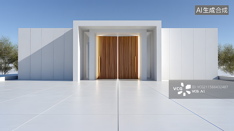 【AI数字艺术】现代简约门庭图片素材