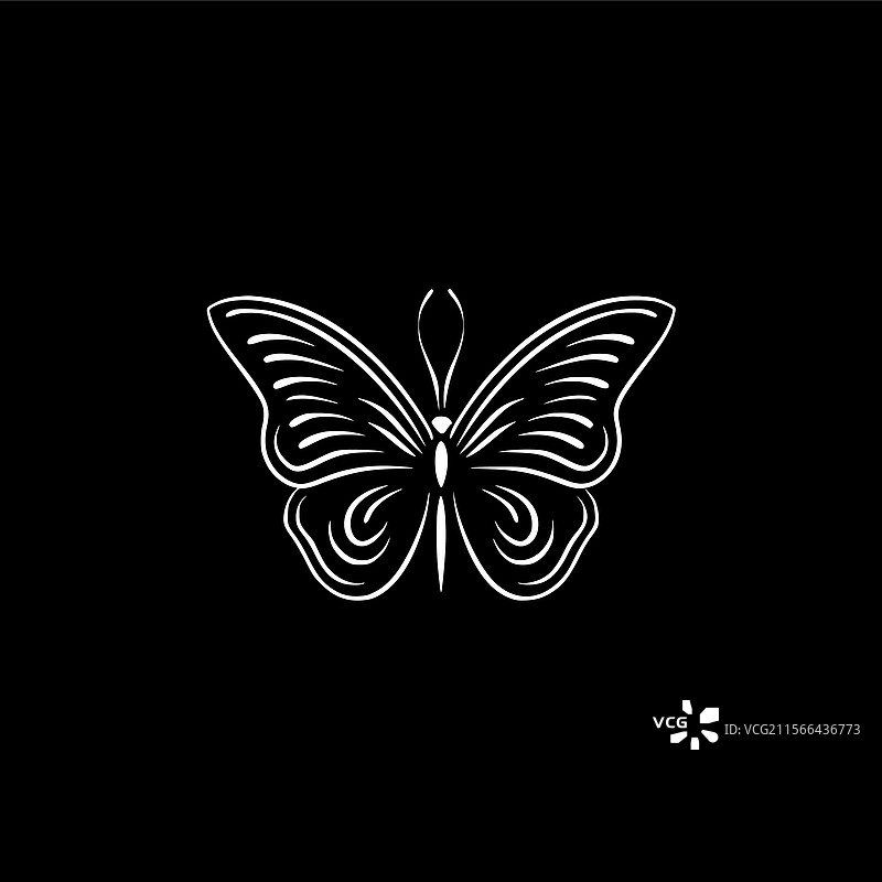 蝴蝶 - 高质量标志 - 适合T恤使用图片素材