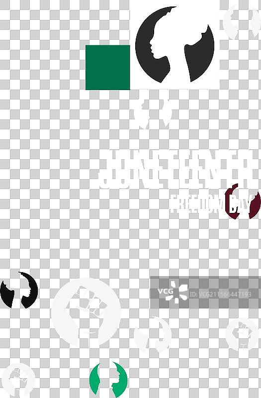 六月十九日自由日假期概念图片素材