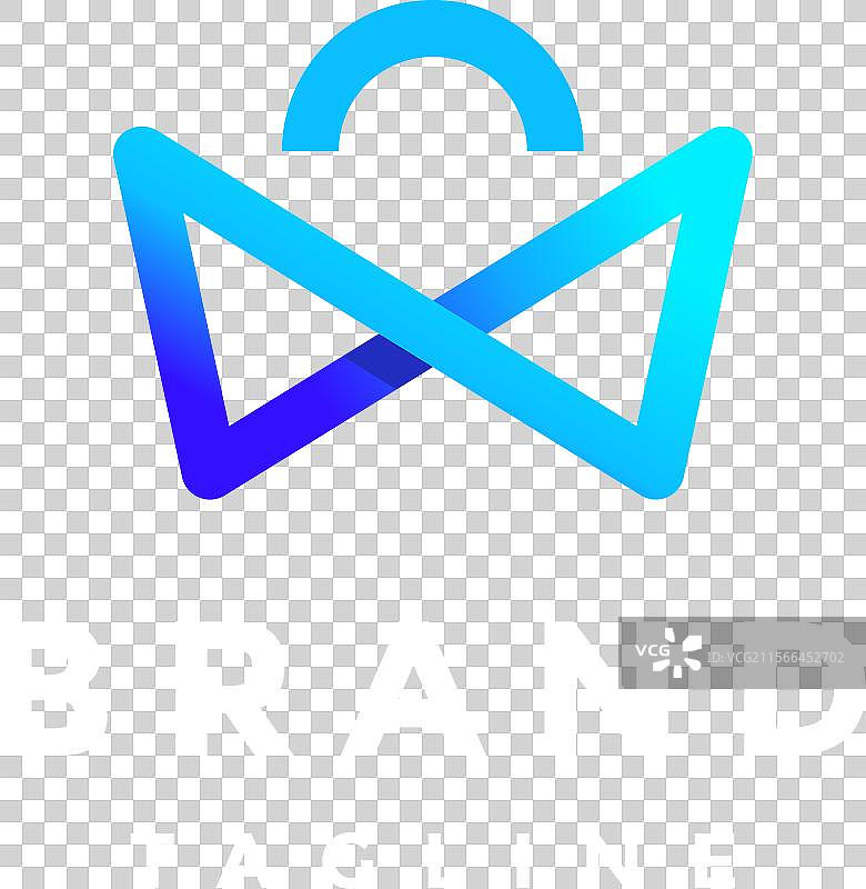 简单的无限购物袋标志设计图片素材