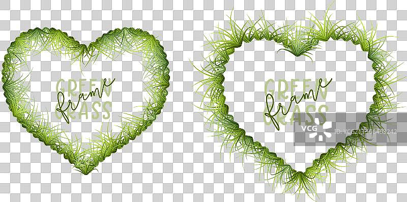 绿色草地框架图片素材