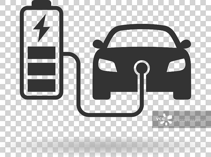 电动车充电符号和环保图标图片素材