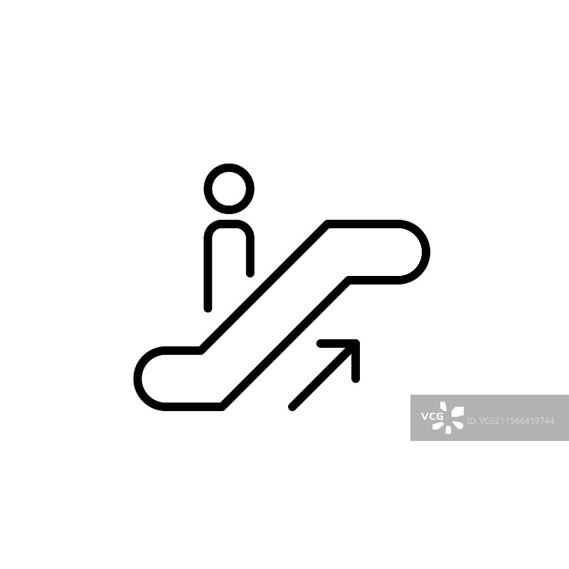 站在垂直上升扶梯上的人图片素材