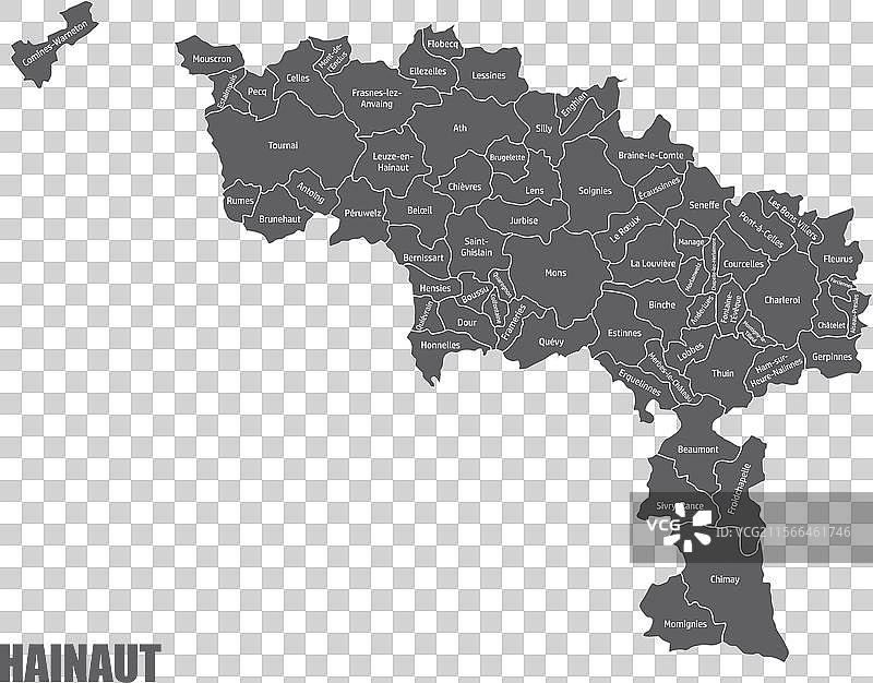 哈纳乌行政地图图片素材