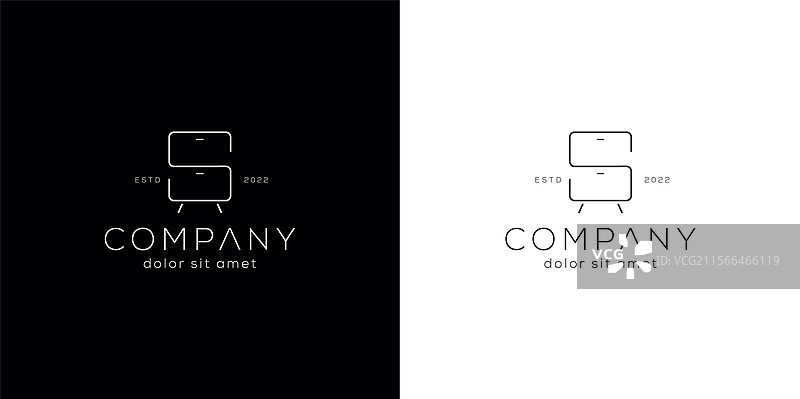 简单字母S家具橱柜标志设计图片素材