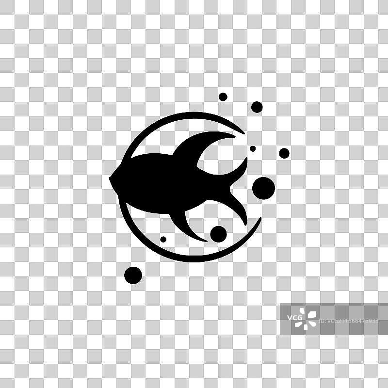 小丑鱼 - 极简和简单的轮廓图片素材