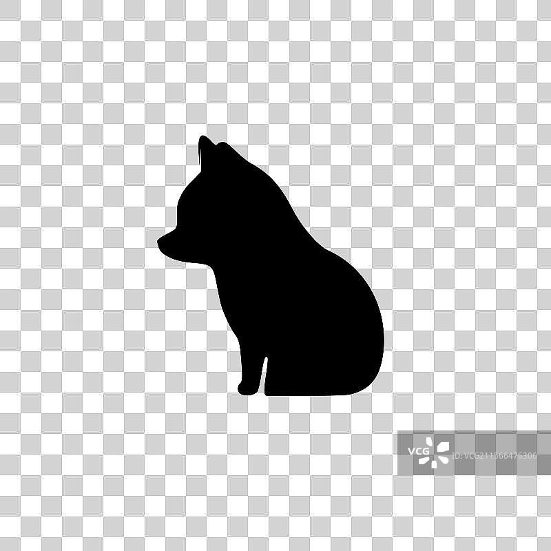 柴犬 - 极简和简单的轮廓图片素材