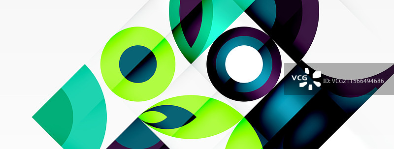 几何美丽的抽象圆形和花瓣图片素材