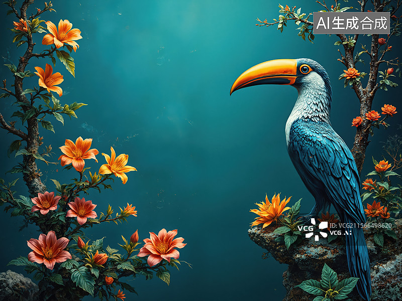 【AI数字艺术】热带雨林奇景图片素材