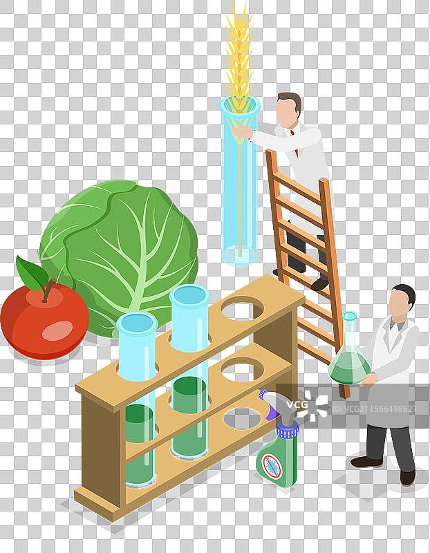 农业的三维等距平面图图片素材