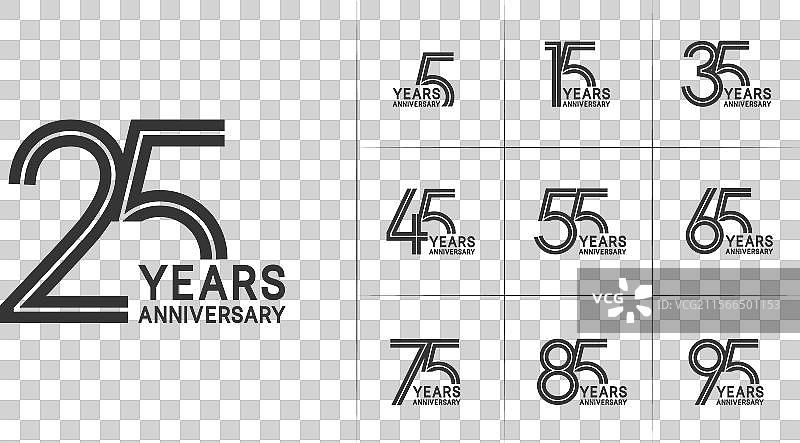 周年纪念高级系列黑色套装图片素材