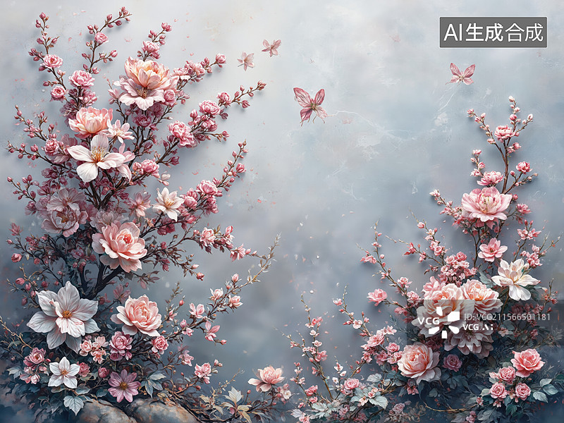 【AI数字艺术】梦幻花海图片素材