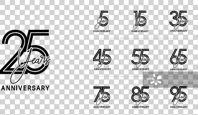 周年纪念高级系列黑色套装图片素材