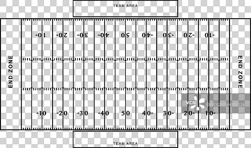 美式足球场布局尺寸轮廓图片素材