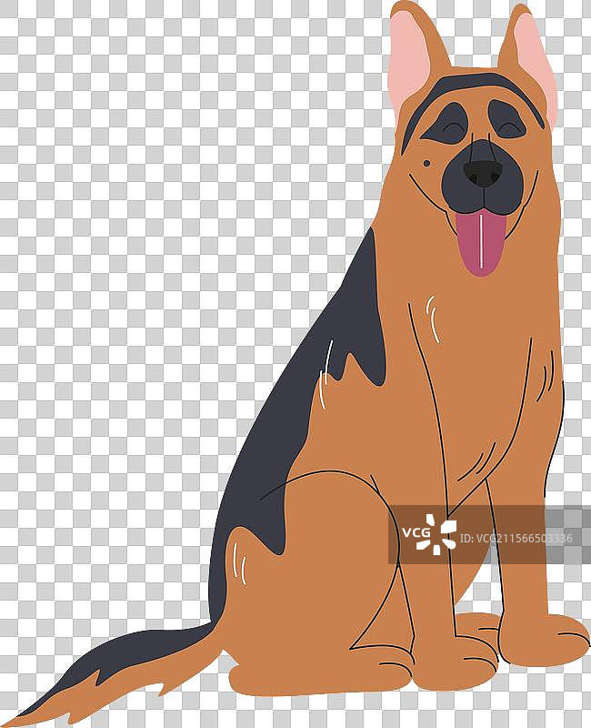 坐着的德国牧羊犬，快乐的牧羊犬图片素材