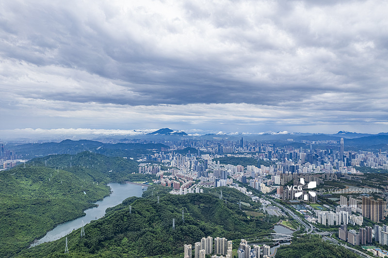 深圳梅林后山 深圳全景图片素材