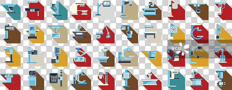 X光机图标集合集图片素材