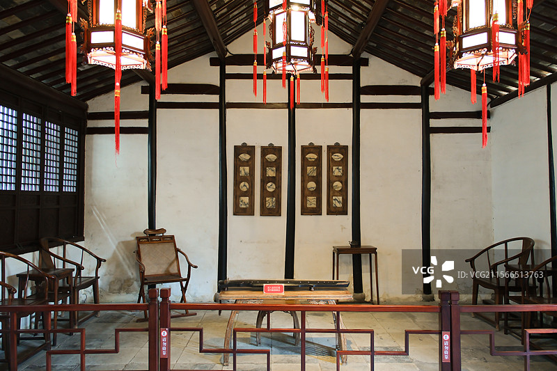 周庄古镇张厅琴棋室图片素材