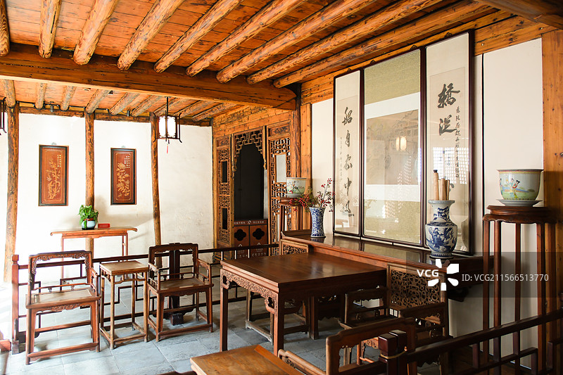 周庄古镇张厅大堂楼图片素材