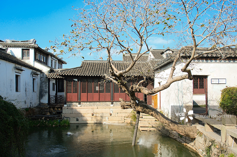 周庄古镇张厅后花园图片素材