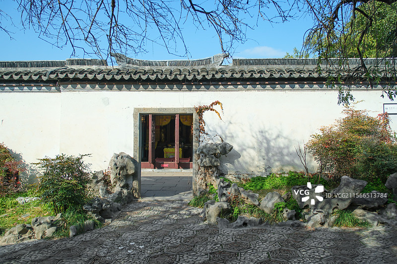 周庄古镇张厅后花园图片素材